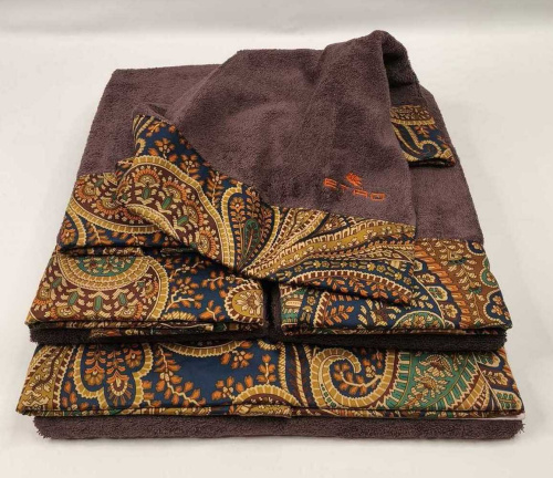 Комплект полотенец Etro GIANO AV799 X0883 brown коричневый Пять штук Артикул: 70150 LettoPerfetto фото 2