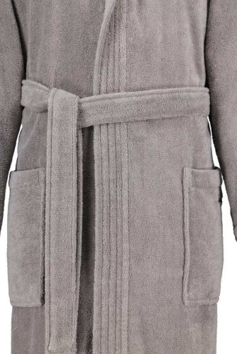 Халат мужской с капюшоном Cawo 833 (79 stein серый) фото 4