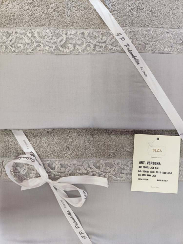Комплект махровых полотенец Palombella VERBENA grey серый Артикул: 96141 LettoPerfetto фото 2