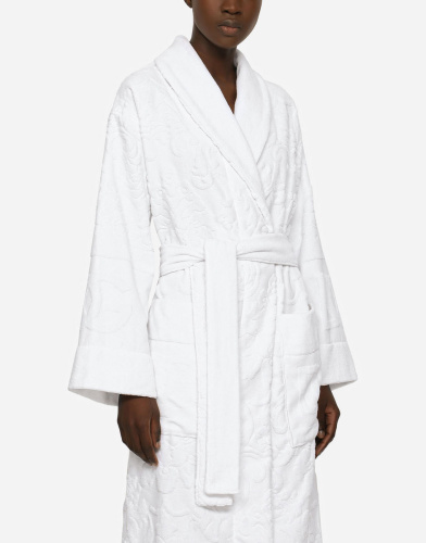 Халат Dolce & Gabbana DG LOGO white белый фото 5