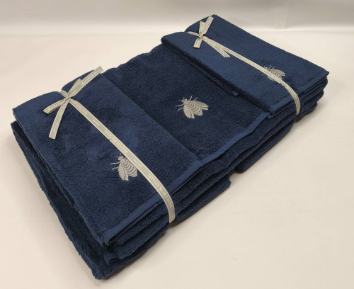 Комплект полотенец Mastro Raphael ESSENTIAL API 8Е blu scuro Пять штук Артикул: 76595 LettoPerfetto фото 2