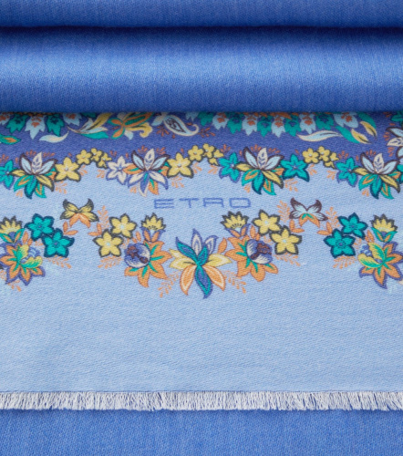 Плед Etro IRIS AK851 X0880 blue синий 140х190 Артикул: 70105 LettoPerfetto фото 4