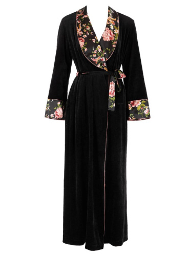 Халат Marjolaine BERNADETTE 4BER2201 0181 Fleur/Buvard черный фото 4