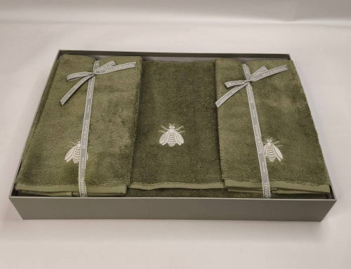 Комплект полотенец Mastro Raphael ESSENTIAL API 7D verde oliva Пять штук Артикул: 76596 LettoPerfetto фото 4