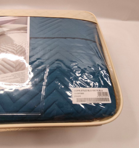 Покрывало Blumarine STILE BLU 270х270 синее 20 blue Артикул: 93722 LettoPerfetto фото 4