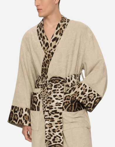 Халат Dolce & Gabbana LEOPARDO beige бежевый фото 10