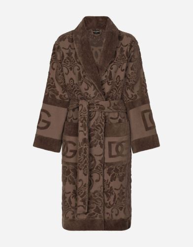 Халат Dolce & Gabbana DG LOGO brown коричневый