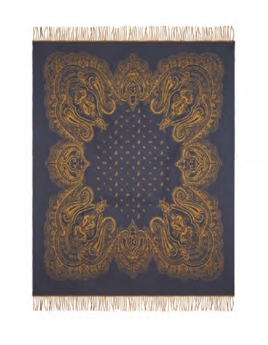 Плед Etro YOTEI AL276 B0310 blue синий 140х180 Артикул: 70068 LettoPerfetto