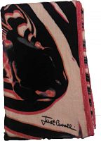 Полотенце махровое пляжное Just Cavalli красно-черное (зебра) 100х180