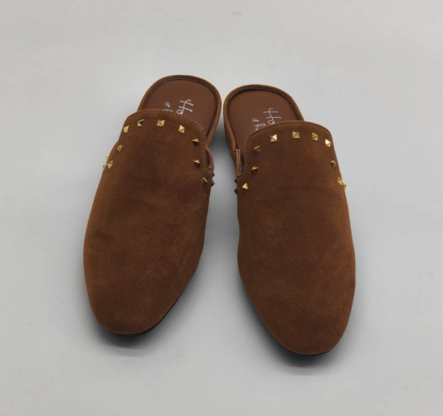 Тапочки женские Homers SUEDE AVELLANA 22277 бежевые