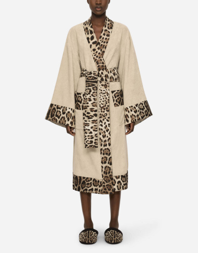 Халат Dolce & Gabbana LEOPARDO beige бежевый фото 3