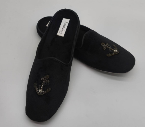 Тапочки Jaimies KARL mule HOMME MOTIF черные, размер ХХL (45) фото 5
