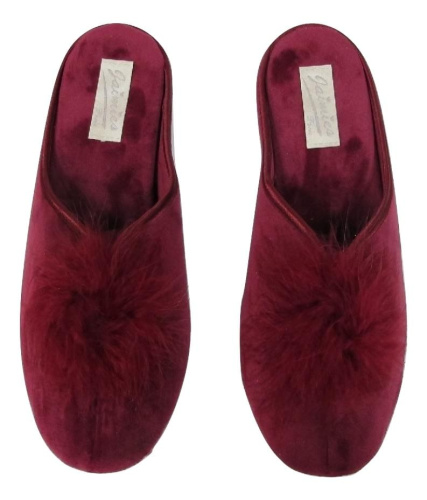Тапочки Jaimies NATHALIE Mule PLUME бордовые, размер S (36-37) фото 2