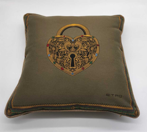Подушка декоративная Etro HERALD AQ371 S9700 green/grey 45x45 Артикул: 70197 LettoPerfetto