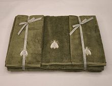 Комплект полотенец Mastro Raphael ESSENTIAL API 7D verde oliva Пять штук