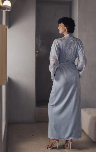 Халат Marjolaine BRANDA 5BRA2201 0062 Acier голубой фото 2