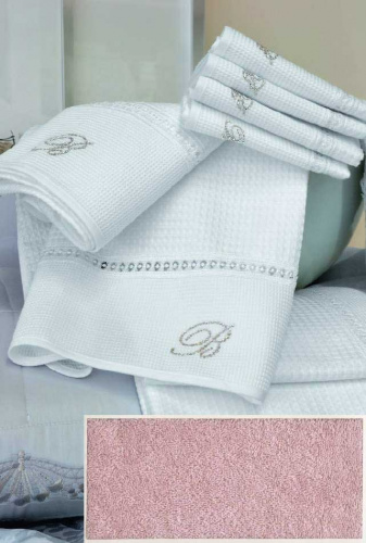 Комплект хлопковых полотенец Blumarine CHERYL розовый 02 Артикул: 93778 LettoPerfetto