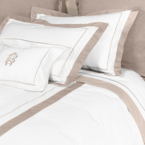 Постельное белье Fazzini DARSENA  0 bianco+corda белый с бежевым Евро Артикул: 85584 LettoPerfetto фото 3