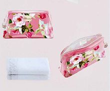 Комплект махровых полотенец в косметичке Svad Dondi ADELE 30х30 Молочный - розовый