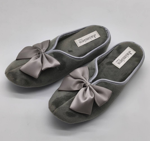 Тапочки Jaimies NATHALIE mule classic grey серые фото 3