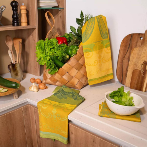 Полотенце Garnier-Thiebaut LES COURGETTES JONQUILLE 56х77 Артикул: 79991 LettoPerfetto фото 3
