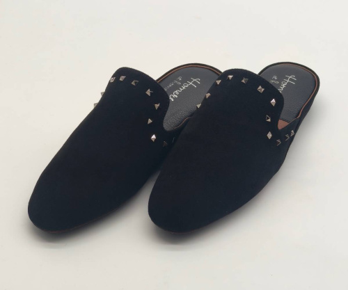 Тапочки женские Homers SUEDE BLACK 22277 черные фото 2