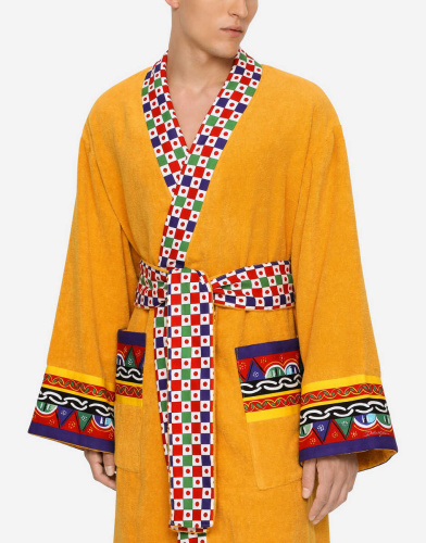 Халат Dolce & Gabbana CARRETTO yellow желтый фото 10