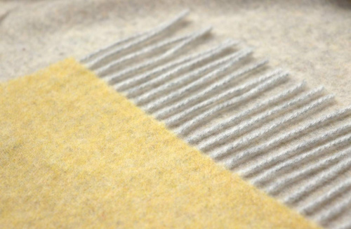 Плед Biederlack DARK VELVET (809599) yellow-creme 130х170 Артикул: 79254 LettoPerfetto фото 4