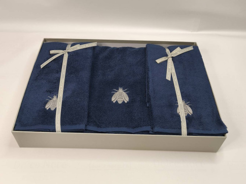 Комплект полотенец Mastro Raphael ESSENTIAL API 8Е blu scuro Пять штук Артикул: 76595 LettoPerfetto фото 3