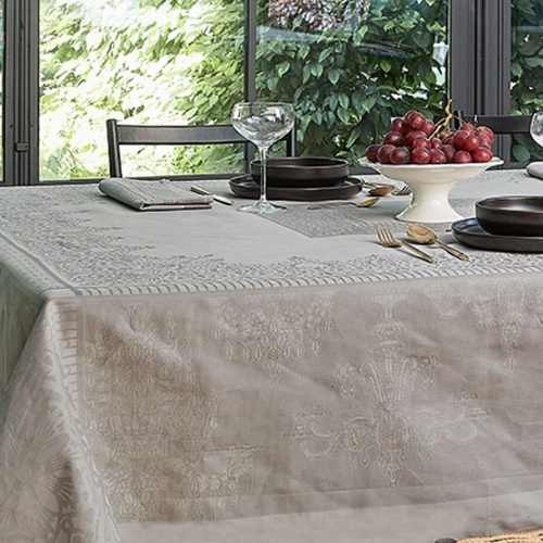 Скатерть Fazzini AUBERGINE 7 sasso сливочная 180х320 Артикул: 85590 LettoPerfetto фото 2