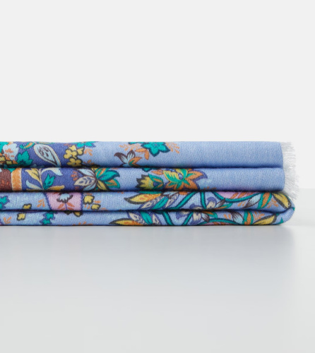 Плед Etro IRIS AK851 X0880 blue синий 140х190 Артикул: 70105 LettoPerfetto фото 3