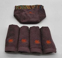 Комплект полотенец Etro GIANO AV799 X0883 brown коричневый 4*30х30