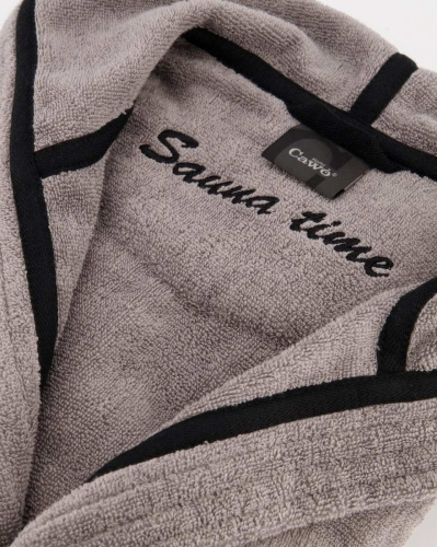 Халат мужской с капюшоном Cawo 833 (79 stein серый) фото 7