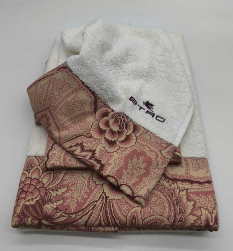 Комплект полотенец Etro BLOOM AV818 X0870 red красный 60х100+40х60 Артикул: 70122 LettoPerfetto фото 4