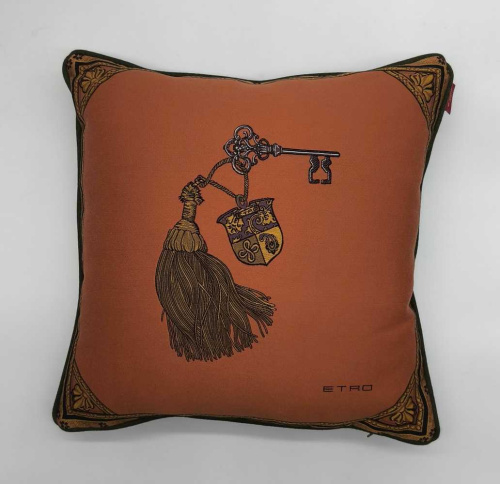 Подушка декоративная Etro HERALD AQ371 S9700 orange/grey 45x45 Артикул: 70177 LettoPerfetto фото 2