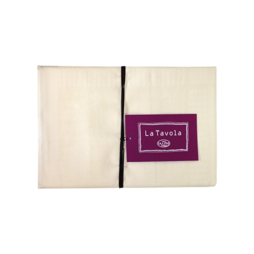 Скатерть Fazzini AUBERGINE 0 panna экрю 180х320 Артикул: 85591 LettoPerfetto