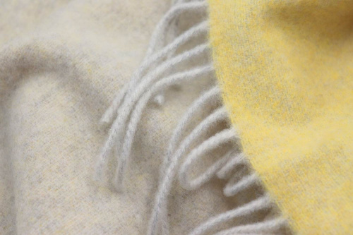 Плед Biederlack DARK VELVET (809599) yellow-creme 130х170 Артикул: 79254 LettoPerfetto фото 3