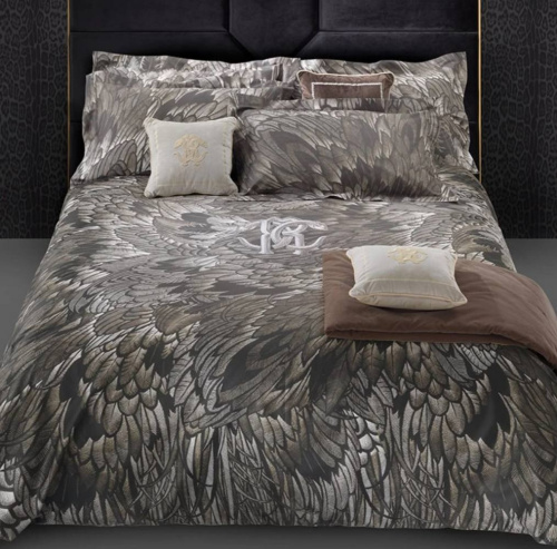 Постельное белье Roberto Cavalli PLUMAGE 002 Chocolate Евро Артикул: 88151 LettoPerfetto фото 2