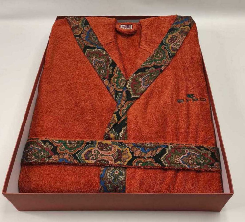 Халат с капюшоном Etro 7PLIES AV800 X0810 orange оранжевый фото 4