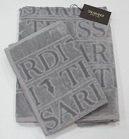 Комплект махровых полотенец Trussardi OVERLOGO 004 Grey серый